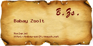 Babay Zsolt névjegykártya