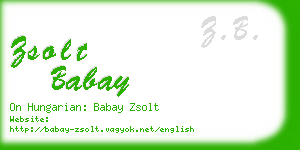 zsolt babay business card